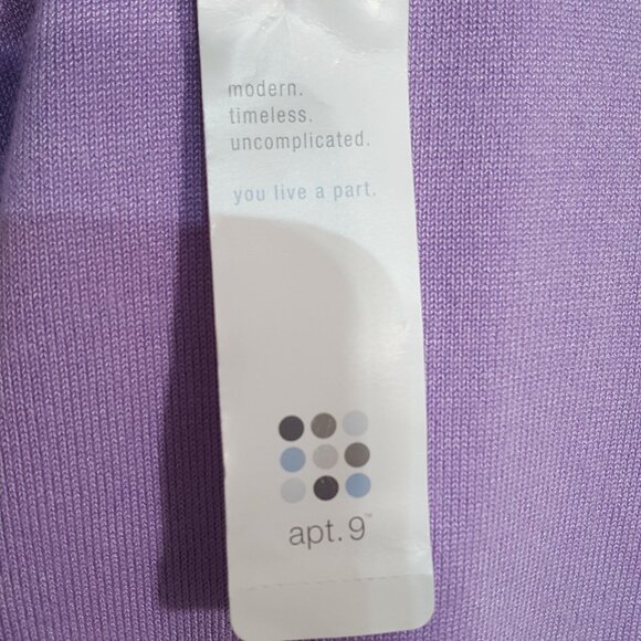 Apt 9 Womens Blouse Stretch Knit Top 3X Purple 3/4 Sleeve - Picture 8 of 9